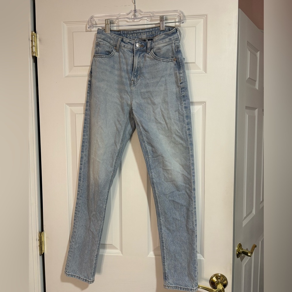 American Eagle Outfitters Women's High Rise Light Blue Jeans
